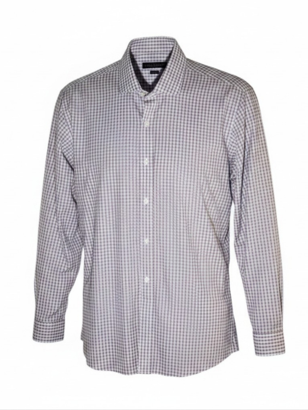 Men's Vince Camuto Slim Fit Plaid Collared Dress Shirt 17 32/33